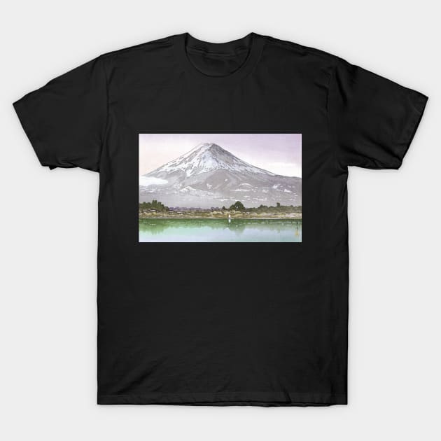 Morning Fuji from Lake Kawaguchi by Tsuchiya Koitsu T-Shirt by Takeda_Art